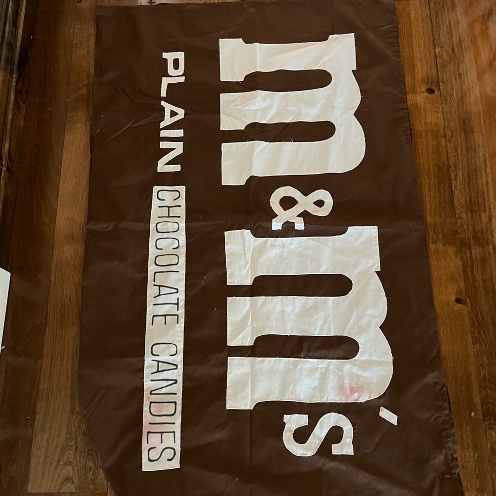 M&M'S Brown and White Logo Blanket